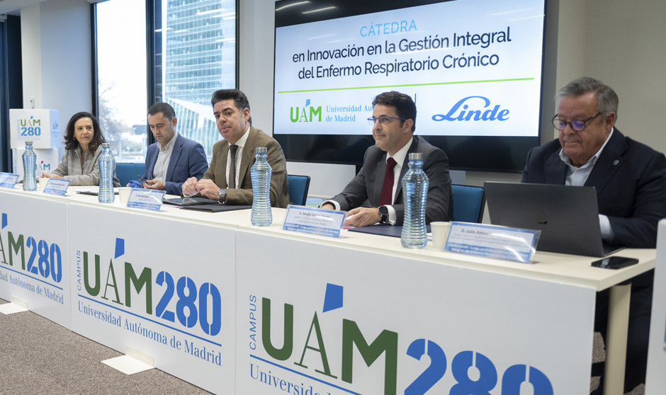 Firma de la Cátedra UAM-Linde en Innovación en la Gestión Integral del Enfermo Respiratorio Crónico