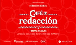 Fátima Matute responde a las preguntas en el Café de Redacción Médica. 