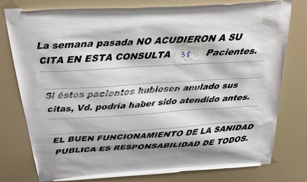 La cuenta de las citas médicas no anuladas: "Podría haberle atendido antes"