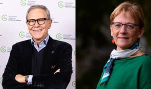 Ramón Reyes, presidente de la AECC; y la radióloga, Luisa Lores