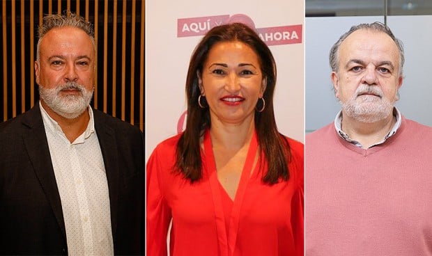 Jesús Jordán, Ana María Francés y Fernando Hontangas, representantes sindicales, que dan por perdida la actual negociación del Estatuto Marco. 