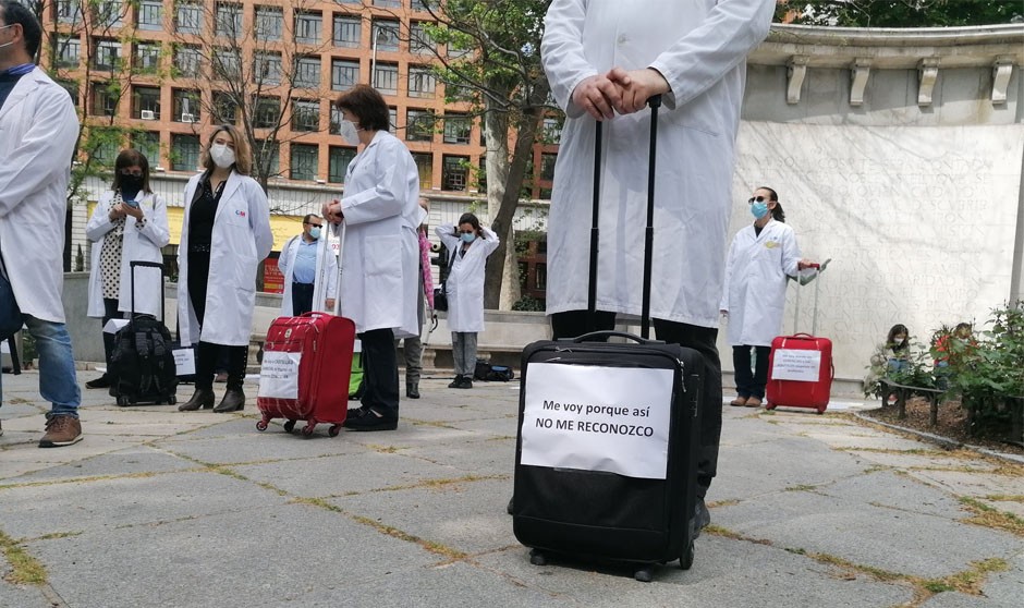 Manifestación por la fuga de médicos españoles