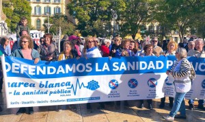 Manifestación por la sanidad pública durante la huelga de Atención Primaria de Andalucía