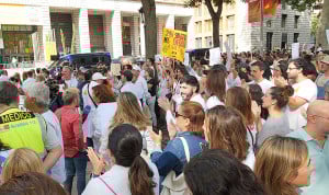 Imagen de una manifestación en contra del Estatuto Marco del Ministerio de Sanidad. 
