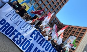 Manifestación de sindicatos médicos, que mantienen convocada su huelga