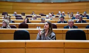 Irene Montero en el Senado mientras se votaba la ley del aborto con novedades para la sanidad