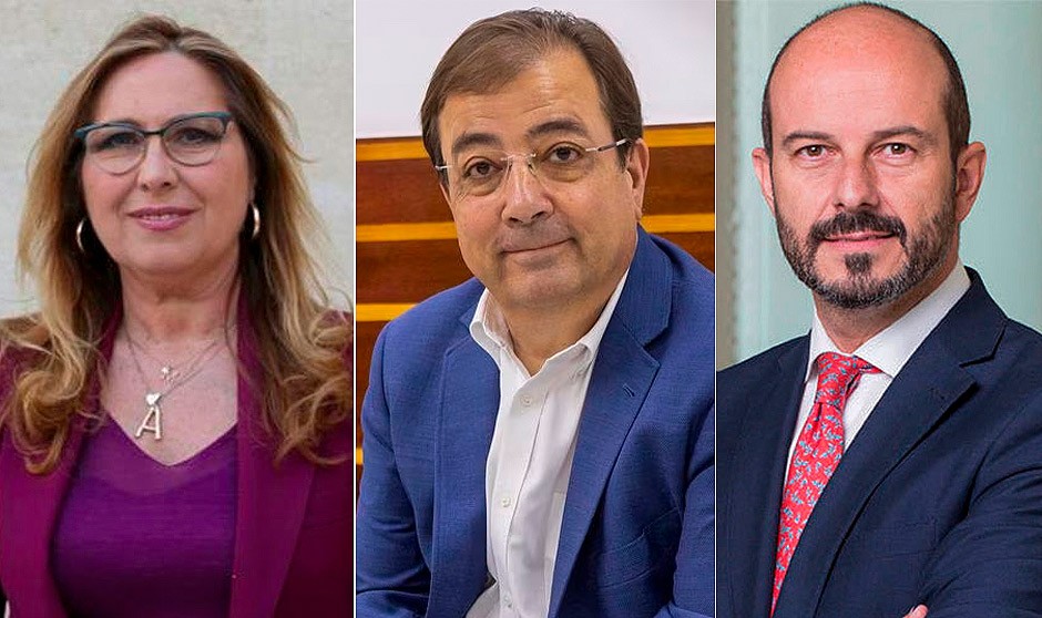  María Ángeles Luna, Guillermo Fernández Vara y Pedro Rollán, tres políticos con pasado sanitario en la Mesa del Senado.