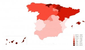 Tres CCAA elevan su variación anual de mortalidad por encima del 15%