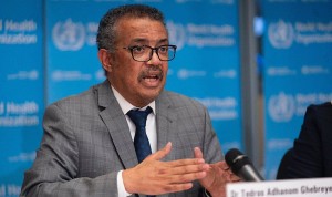  El director general de la Organización Mundial de la Salud, Tedros Adhanom, explica las amenazas de nuevas variantes de coronavirus