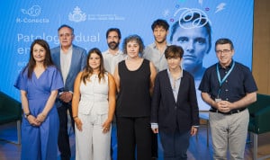  Foto de familia de la Jornada R - Conecta Patología dual en la mujer: enfermedad mental y adicciones desde una perspectiva de género. Los centros de San Juan de Dios en Madrid reúnen a varios expertos para analizae el impacto en la práctica clínica