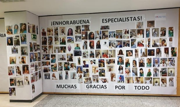 La Paz se llena de 'gracias' a sus MIR por su lucha frente al Covid-19