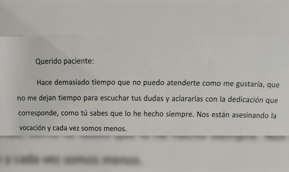 La petición de un médico a sus pacientes: "Necesitamos vuestro respeto"