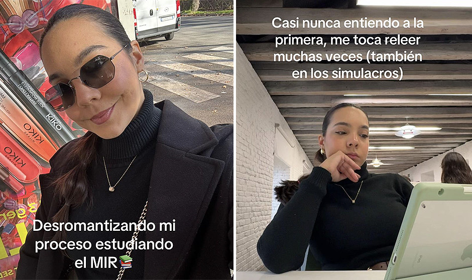 Isabella Munive publica una serie de fotos para "desromantizar" la preparación al examen MIR.