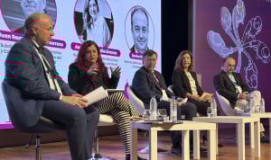 Alberto Jara, Celia Gómez, Juan Ramón Artiga, Ana María Comesaña y Xavier Saballs, en el Congreso de RRHH sanitarios organizado por la Junta de Castilla-La Mancha