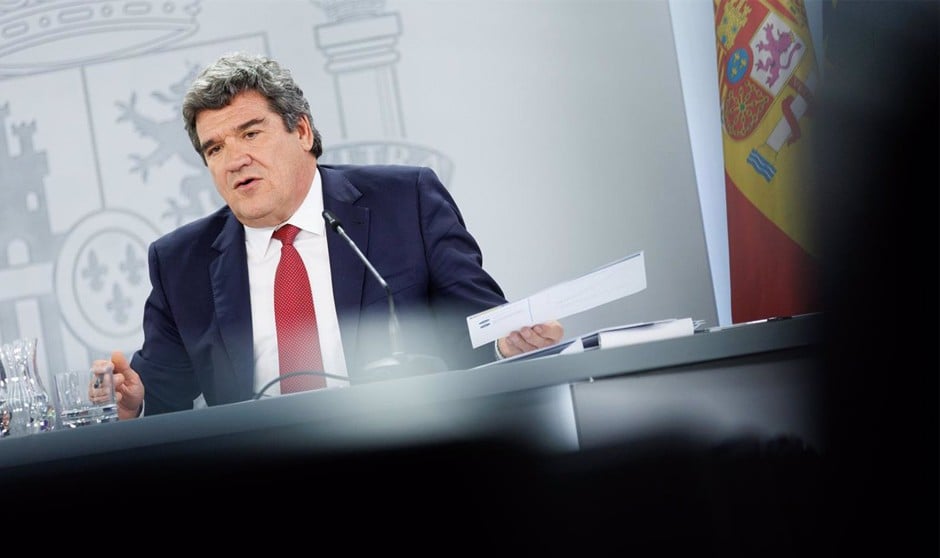 El ministro de Seguridad Social, José Luis Escrivá, comparece en Moncloa para explicar la reforma de las pensiones.