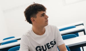 Hugo Pinilla, jugador del Real Zaragoza y estudiante de Medicina.