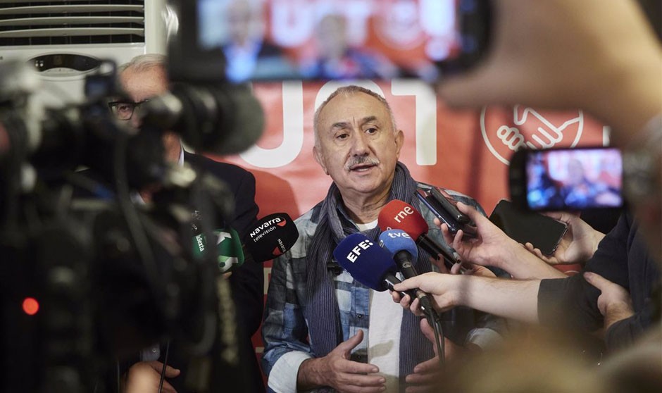 Pepe Álvarez, secretario general de UGT, advierte sobre un conflicto laboral con los convenios. 