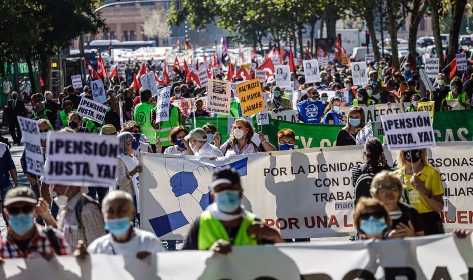 La sanidad se cuela en la movilización de pensionistas