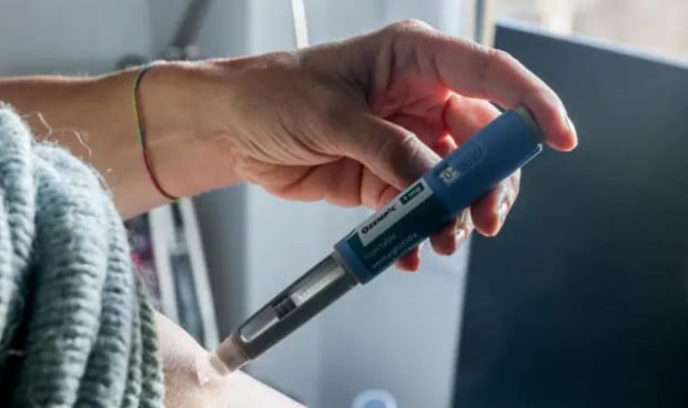 Inyección de semaglutida.