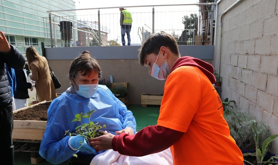 Así es el huerto terapéutico del Vall d'Hebron: "Reconforta al paciente"