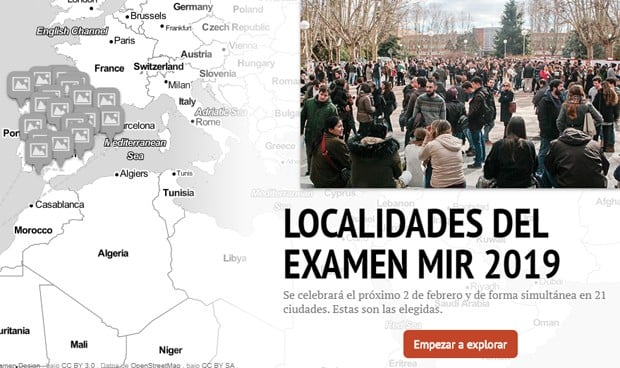 Aulas y admitidos para el examen MIR 2019: ¿dónde haces el examen?