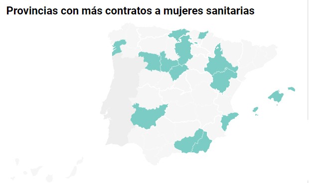 Estas son las provincias que más mujeres sanitarias han contratado en 2019