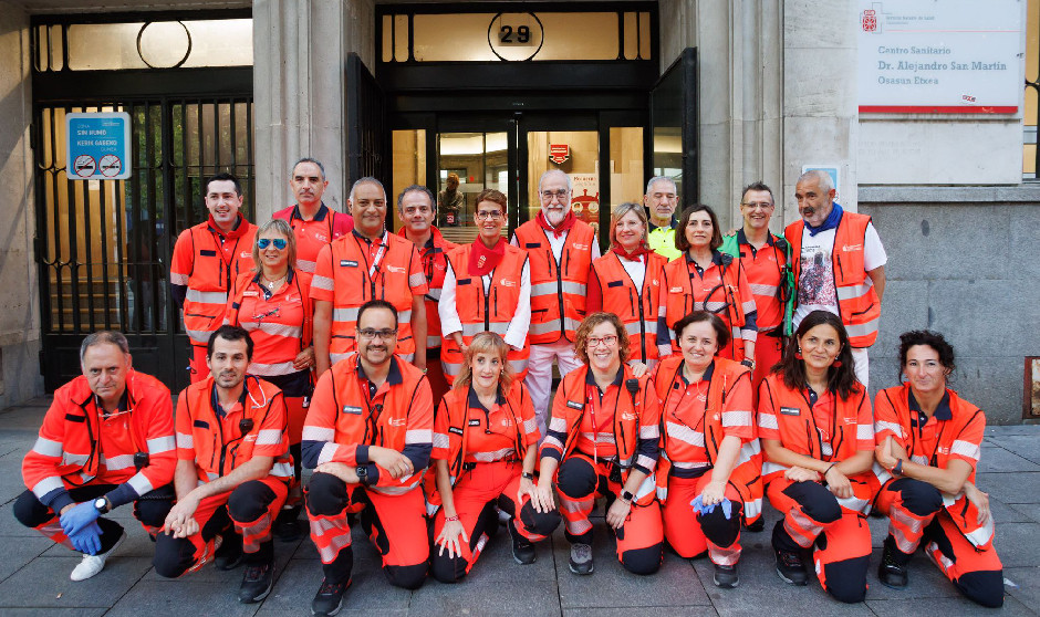 Uno de los equipos del dispositivo de emergencias establecido por San Fermín. 