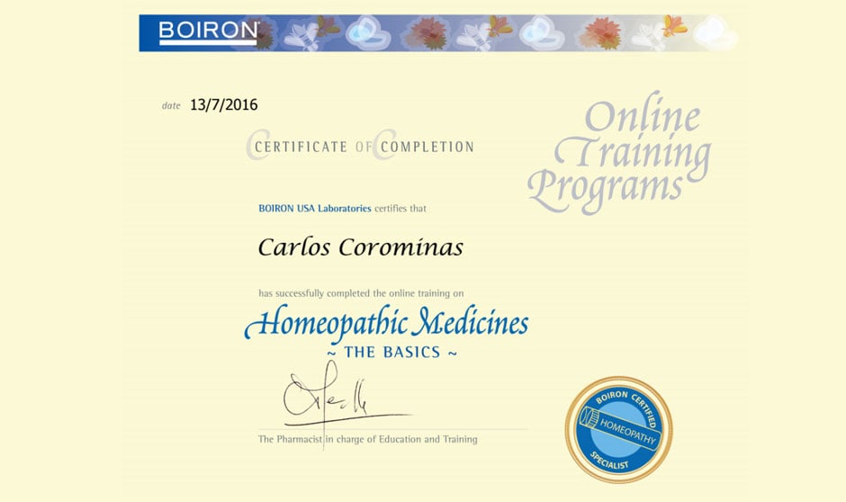No soy médico, pero Boiron me ha hecho especialista en homeopatía