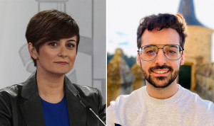  La ministra de Vivienda, Isabel Rodríguez; y Cristian Herrera, secretario técnico de MIR en CESM, abordan la situación de los MIR con el alquiler.