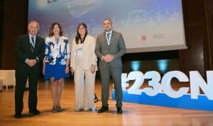 José Soto, Patricia Gómez, Julio García y Sira Repollés en el 23 Congreso Nacional de Hospitales y Gestión Sanitaria.