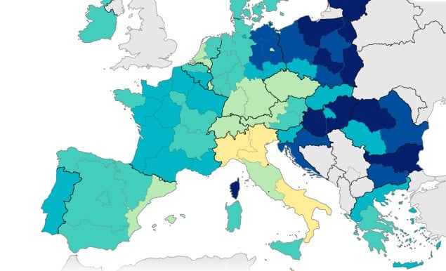 Mapa de cuántas mujeres son científicas en España y Europa