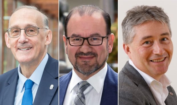 Manuel Reigosa (UVigo), Carlos Toural (USC) y Ricardo Cao (UDC).