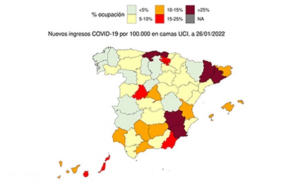 Las UCI de dos provincias se declaran libres de nuevos ingresos por covid