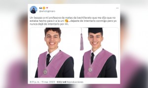 Los 'besos' de un futuro psicólogo a la profesora que nunca creyó en él
