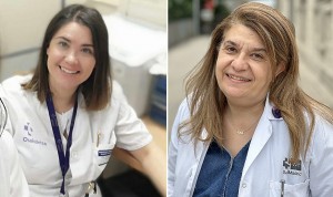 Sandra Ruiz, tutora de residentes en Familia en el Hospital Universitario de Cruces y Ana Martínez, técnica de salud de la Comisión de Docencia del Hospital Universitario La Paz valoran las evaluaciones de las residencias MIR