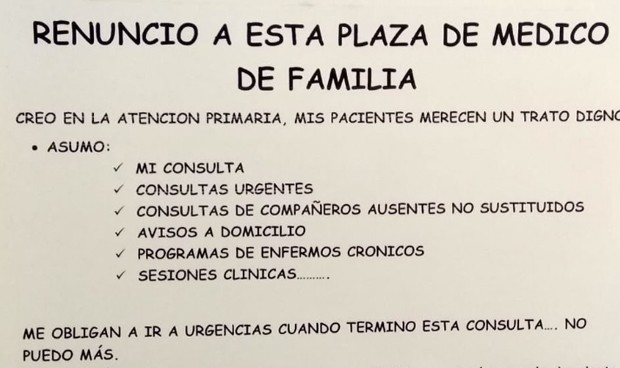 Los médicos de Familia explotan: "Renuncio a mi plaza, no puedo más"