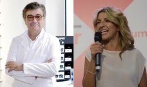 Eduardo Molán, líder de los ópticos, y Yolanda Díaz, de Sumar, valoran el programa político