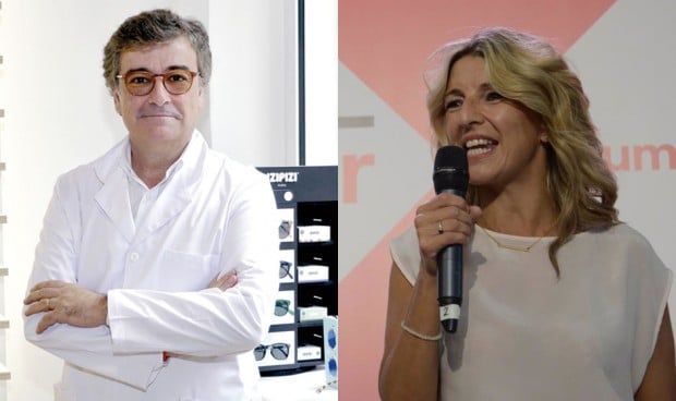 Eduardo Molán, líder de los ópticos, y Yolanda Díaz, de Sumar, valoran el programa político