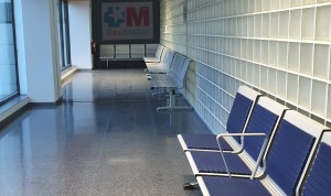 Centro de salud vacío en Madrid.