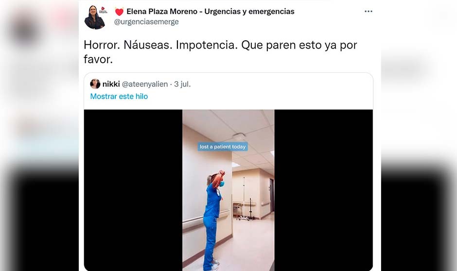 Los sanitarios que se graban en TikTok tras perder a un paciente: "Náuseas"