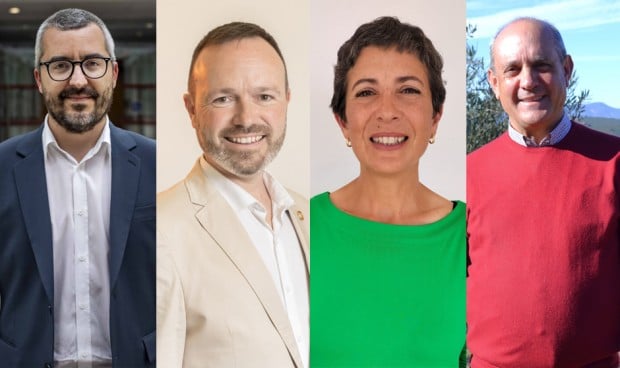 Javier Padilla, Daniel Carmona, Mercedes Muñoz y Mariano Gómez, sanitarios candidatos del 28-M.  