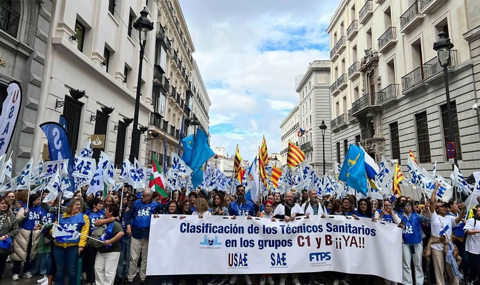 Huelga de los técnicos sanitarios.