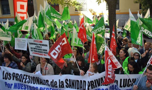 Los sindicatos convocan huelga indefinida en la sanidad privada madrileña