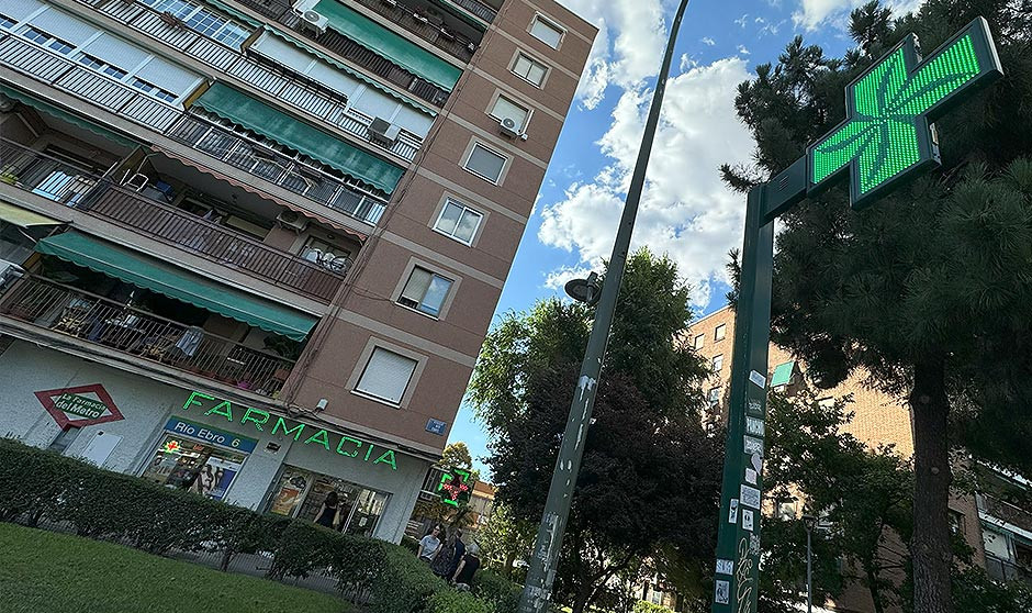 Una oficina de farmacia en Madrid.