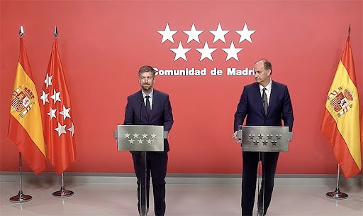 Consejeros de Presidencia y Digitalización, Miguel Ángel García Martín y Miguel López-Valverde, respectivamente. 