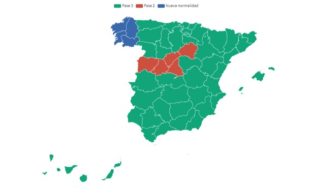 Coronavirus desescalada: provincias que cambian de fase