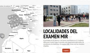 Mapa nacional de todas las universidades que acogerán el examen MIR 2018