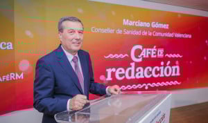  Marciano Gómez, conseller de Sanidad de la Comunidad Valenciana, en el Café de Redacción, sobre el Estatuto Marco
