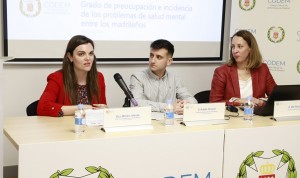  Miriam Alonso; Rubén Chacón; y Mar Rocha presentan la encuesta 'Grado de preocupación e incidencia de los problemas de salud mental entre los madrileños’, realizada por el Colegio de Enfermería de Madrid. 