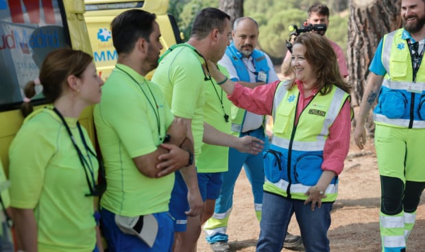  La consejera de Sanidad de la Comunidad de Madrid, Fátima Matute, visita el Pantano de San Juan.